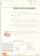 21 Gouy - Généalogie " Extrait Acte Naissance En1927 " Timbre Fiscal - VPAN 4 - Naissance & Baptême