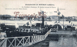(33) Inauguration Du Monument Gambetta - Loubet Traverse Le Fleuve - Président à Bordeaux - Bordeaux