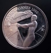 SAMOA 10 TALA 1992 SILVER PROOF "Olympic Games 1992" Free Shipping Via Registered Air Mail - Samoa