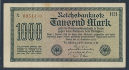 Deutsches Reich Rosenbg: 75h, Wasserzeichen Mäander, KN 5stellig Braun, FZ: HH Gebraucht (III) 1922 1.000 Mar (8590323 - 1000 Mark