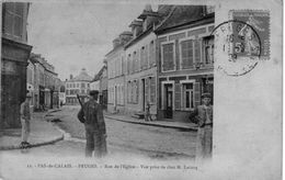 Delcampe - 62  FRUGES   - Rue De L'église Vue Prise De Chez Mr Lecucq   - CPA   N/B  9x14  BE - Fruges