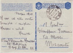 Franchigia L'Europa Contro L'antieuropa  Viaggiata 1943 G391 - Stamped Stationery