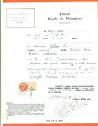 21 Boussenois - Généalogie " Extrait Acte Naissance En1923 " Timbre Fiscal - VPAN 4 - Naissance & Baptême