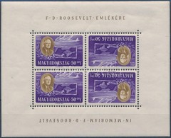 * 1947 Roosevelt Légi 50f Fordított Képállású Kisív - Altri & Non Classificati