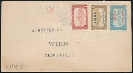 1918 Repülő Posta Sor, Az 1K50f Fordított Felülnyomással Levélen Bécsbe, Garancia Nélkül / No Guarantee - Altri & Non Classificati