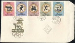 1960 Római Olimpia Vágott Sor 2 FDC-n (4.000) - Altri & Non Classificati