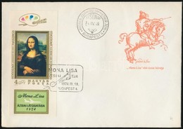 1974 Mona Lisa Vágott Bélyeg FDC-n (4.000+) - Autres & Non Classés