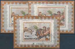 ** O 1978 3 Db Pannoniai Mozaik '1' Tévnyomat Blokk (24.000) - Altri & Non Classificati