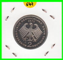 ALEMANIA - GERMANY -MONEDA DE 2.00 DM. THEODOR HEUSS - AÑO 1975-G CALIDAD PROOF S/C - 2 Mark