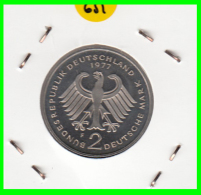 ALEMANIA - GERMANY -MONEDA DE 2.00 DM. THEODOR HEUSS - AÑO 1977-F  AÑO  CALIDAD PROOF S/C - 2 Mark