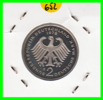 ALEMANIA - GERMANY -MONEDA DE 2.00 DM. THEODOR HEUSS -   AÑO 1978-D  CALIDAD PROOF S/C - 2 Mark