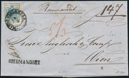 1853 Ajánlott Levél Előoldalon 9kr, Hátoldalon Eltépett 3kr Bélyeggel, Egy Másik Bélyeg Hiányzik ,,MAROS-VÁSÁRHELY' - Wi - Altri & Non Classificati