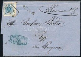 1858 Ajánlott Levél 9kr + A Hátoldalon Kettévágott 6kr Bérmentesítéssel ,,OEDENBURG' - Altri & Non Classificati