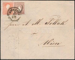 1858 5kr + 10kr Levélen ,,TEMESVÁR' - Wien - Altri & Non Classificati