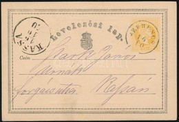 1870 Díjjegyes Levelezőlap ,,SZERENCS' - Altri & Non Classificati