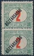 ** 1919 Köztársaság Portó 2f Pár Erősen Eltolódott Felülnyomással - Altri & Non Classificati