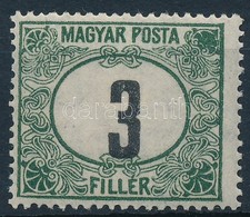 * 1919 Magyar Posta Portó 3f Keretbe Tolódott értékszám - Altri & Non Classificati