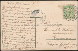 1908 Képeslap ,,BÁTTASZÉK-ZÁKÁNY 44. Sz' Mozgóposta Bélyegző - Autres & Non Classés