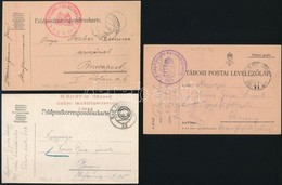 1915-1916 3 Db Tábori Postai Levelezőlap - Altri & Non Classificati