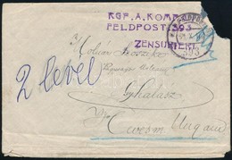 1917 Tábori Posta Boríték ,,RGF.A. KOMP.C.' + ,,FP 393a' - Altri & Non Classificati