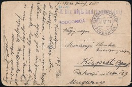 1917 Tábori Posta Képeslap 'M. Kir. 80/I. Hadtápzászlóalj' , 'PODGORICA' - Altri & Non Classificati