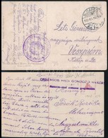 1917-1918 2 Db Tábori Posta Levelezőlap Kórházakból Küldve - Altri & Non Classificati