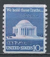 United States 1973. Scott #1520 (U) Jefferson Memorial ** - Coils & Coil Singles