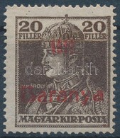 ** Baranya I. 1919 Károly 20f Vörös Felülnyomással Próbanyomat, Garancia Nélkül (**22.000) - Altri & Non Classificati