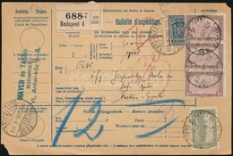 1922 Szállítólevél Parlament 3 X 10K + 40K Bérmnetesítéssel 'BUDAPEST' - 'GYULA' - Altri & Non Classificati