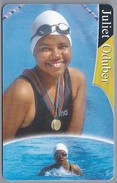 Telefoonkaart. ARUBA PHONE CARD. JULIET ODUBER. SPECIAL OLYMPICS 1995. 3 Medaya. 2 Scans - Antillas (Nerlandesas)