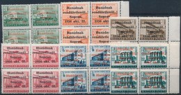 ** 1956 Sopron Sor 6 értéke Négyestömbökben Garancia Bélyegzéssel - Altri & Non Classificati