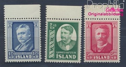 Island 293-295 (kompl.Ausg.) Postfrisch 1954 Hannes Hafstein (8304941 - Nuevos