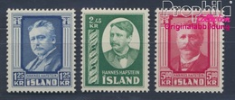 Island 293-295 (kompl.Ausg.) Postfrisch 1954 Hannes Hafstein (8304946 - Unused Stamps