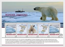 Nederland  2017  Bedreigde Dieren  Endangered Animals  12polarbears  Blok-m/s    Postfris/mnh/neuf - Neufs