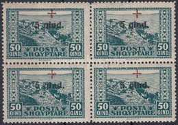 ** 1924 Vöröskereszt 50Q Négyestömb Mi 99 - Altri & Non Classificati