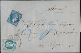 1871 10sld Levélen 20L Görög Portóval / 10sld On Cover With 20L Greek Postage Due 'SCIO-CESME' - Sira Certificate: Schöp - Altri & Non Classificati