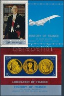 ** 1969 Francia Történelem Fogazott + Vágott Blokk Mi 115-116 - Altri & Non Classificati