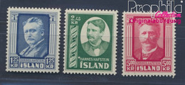 Island 293-295 (kompl.Ausg.) Postfrisch 1954 Hannes Hafstein (8304954 - Unused Stamps