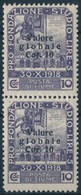 ** 1919 Mi 85 Pár I. Típusú Felülnyomással / Pair With Overprint Type I. - Altri & Non Classificati