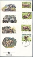 1988 WWF: Erdei Elefánt Sor Mi 1009-1012 4 Db FDC-n - Altri & Non Classificati