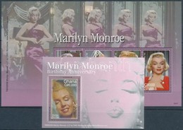 ** 2006 Marilyn Monroe Születésének 80. évfordulója Kisív + Blokk Mi 3917-3921 + 481 - Altri & Non Classificati