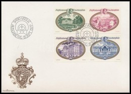 ** 1977 Kastélyok ívsarki Sor Mi 680-683 + FDC - Altri & Non Classificati