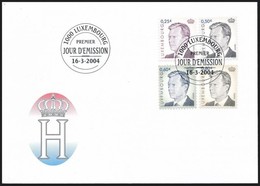 2004 Forgalmi Négyestömb Mi 1636-1639 FDC-n - Altri & Non Classificati