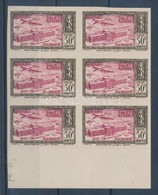 ** 1951 Mi 333 Vágott ívszéli Hatostömb / Imperforate Margin Block Of 6 - Altri & Non Classificati