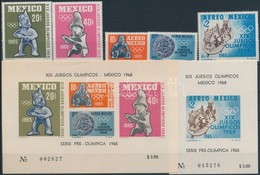 ** 1965 Mexikói Olimpia Mi 1192 - 1196 + Blokk Mi 3+4 - Altri & Non Classificati