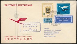 1955 Lufthansa Első Repülés Levél Stuttgartba - Altri & Non Classificati