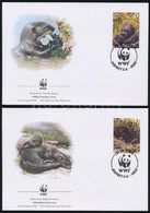 ** 2004 WWF: Óriás Vidra Blokk Mi 27 + Mi 1951-1954 Blokkból Kitépett Bélyegek 4 Db FDC-n - Altri & Non Classificati