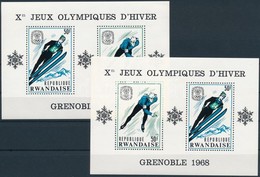 ** 1968 Téli Olimpia, Grenoble Blokk Sor Mi 11-12 A - Altri & Non Classificati