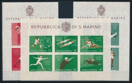 ** 1960 Nyári Olimpia: Róma Vágott Blokksor Mi 5-7 - Altri & Non Classificati