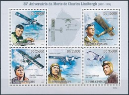 ** 2009 35 éve Halt Meg Charles Lindbergh Kisív Mi 4271-4275 - Altri & Non Classificati